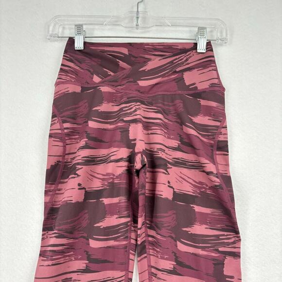 Alphalete Surface Power Ankle Legging Yoga Pant Burgundy Crossover Waist Size XS - Picture 2 of 9